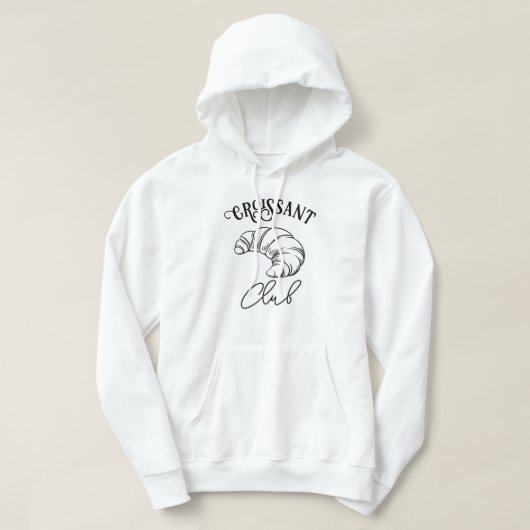 Croissant Club Frans ontbijt Hoodie (Design voorkant)
