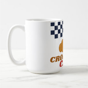 Croissant Club Retro Geruite Croissant Lieve Mok