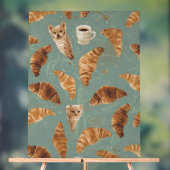 Croissant Crawl Cats, Coffee & French Bakery Chaos Acryl Bord (Neutraal)