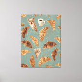 Croissant Crawl Cats, Coffee & French Bakery Chaos Canvas Afdruk (Voorkant)