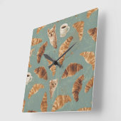 Croissant Crawl Cats, Coffee & French Bakery Chaos Vierkante Klok (Hoek)