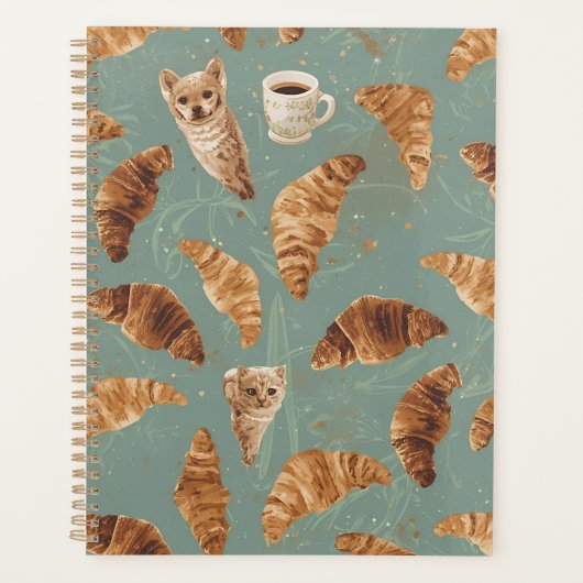 Croissant Crawl Cats, Coffee & French Planner (Voorkant)