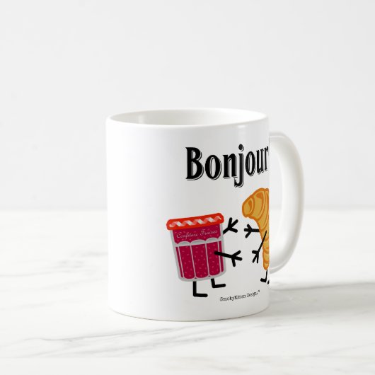 Croissant en Jam - Bonjour! Koffiemok (Voorkant rechts)
