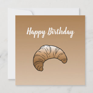 Croissant Flat Greeting Birthday Kaart