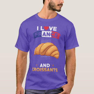 Croissant Frankrijk Liefde Franse Eten vintage T-shirt