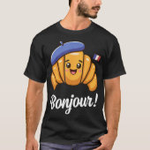 Croissant Frans Gezegde Quote Frankrijk Bakken Bre T-shirt (Voorkant)