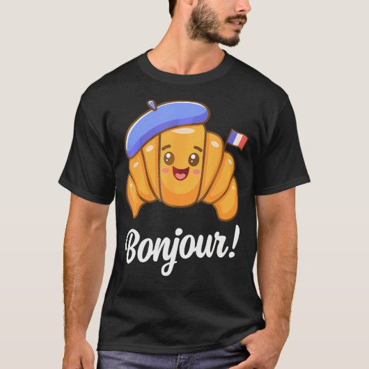 Croissant Frans Gezegde Quote Frankrijk Bakken Bre T-shirt (Voorkant)