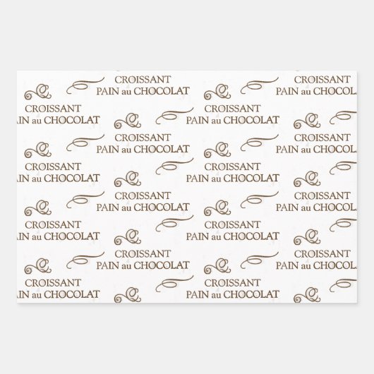 Croissant French Bakery  Pain au Chocolat Inpakpapier Vel (Voorkant)