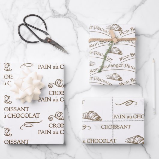 Croissant French Bakery  Pain au Chocolat Inpakpapier Vel (Voorkant)