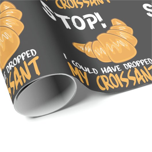Croissant Funny Food Pun Cadeaupapier (Rol Hoek)