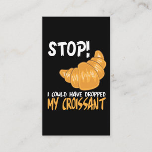 Croissant Funny Food Pun Visitekaartje