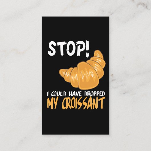 Croissant Funny Food Pun Visitekaartje (Voorkant)