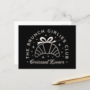 Croissant gebak minnaar brunch girlies club briefkaart
