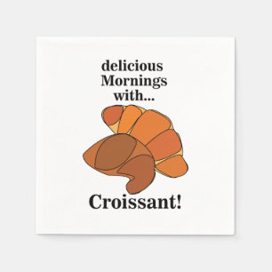 Croissant Gebak Ontbijt Brunch Feest Servet