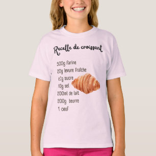 Croissant gebak recept Kinder Tiener bakken T-shir T-shirt