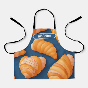 Croissant geometrisch kleurrijk gepersonaliseerd p schort