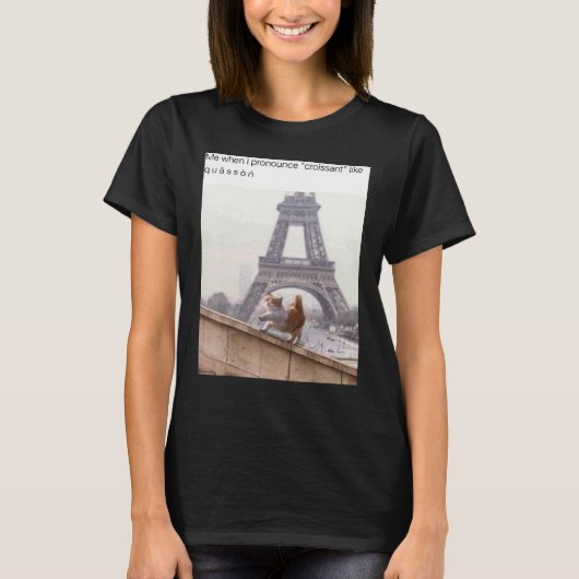 Croissant Kat T-shirt (Voorkant)