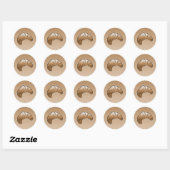 Croissant Klassieke Ronde Sticker (Vel)