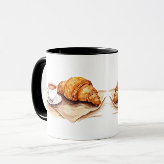 Croissant koffiekopje mok (Voorkant links)