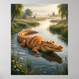 Croissant Krokodil Poster
