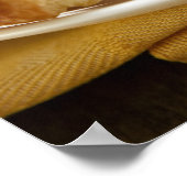 Croissant met jam op een bord poster (Hoek)