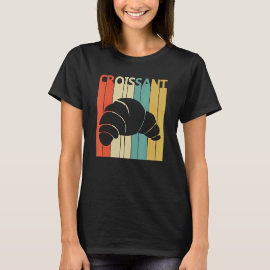 Croissant Ontbijt Voedsel T-shirt (Voorkant)