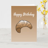Croissant op Folded Greeting Birthday Kaart (Gele Bloem)