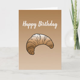 Croissant op Folded Greeting Birthday Kaart