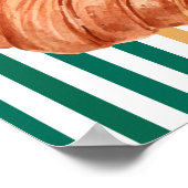 Croissant Poster Franse Bakkerij Keuken Muur Kunst (Hoek)