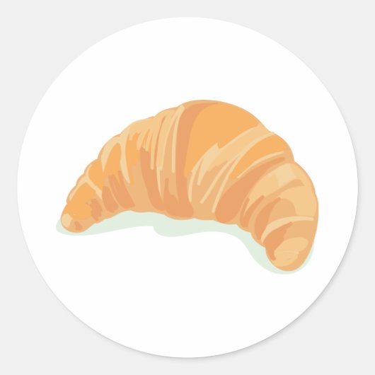 Croissant Ronde Sticker (Voorkant)