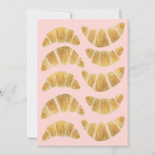 Croissant Roos Waterverf  Kaart (Voorkant)