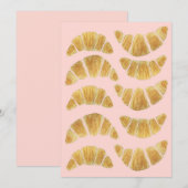 Croissant Roos Waterverf  Kaart (Voorkant / Achterkant)