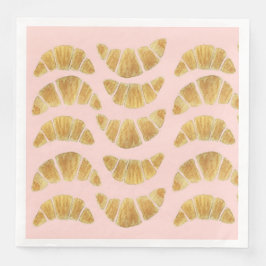 Croissant Roos Waterverf Servet