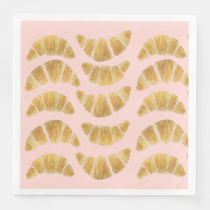 Croissant Roos Waterverf Servet