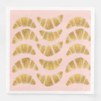 Croissant Roos Waterverf Servet
