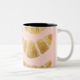 Croissant Roos Waterverf Tweekleurige Koffiemok