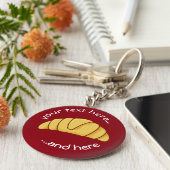 Croissant Sleutelhanger (Zijkant)