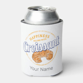 Croissant Snack Frankrijk Retro Ontbijt Blikjeskoeler