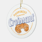 Croissant Snack  Frankrijk Retro Ontbijt Keramisch Ornament (Links)