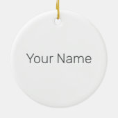 Croissant Snack  Frankrijk Retro Ontbijt Keramisch Ornament (Achterkant)