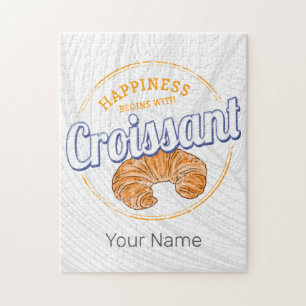 Croissant Snack Frankrijk Retro Ontbijt Legpuzzel