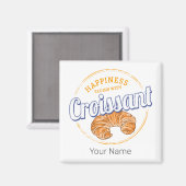 Croissant Snack  Frankrijk Retro Ontbijt Magneet (Voorkant / Achterkant)