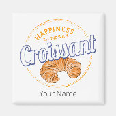 Croissant Snack  Frankrijk Retro Ontbijt Magneet (Voorkant)