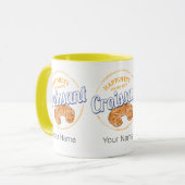 Croissant Snack Frankrijk Retro Ontbijt Mok (Voorkant links)