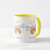 Croissant Snack Frankrijk Retro Ontbijt Mok (Voorkant rechts)