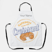 Croissant Snack  Frankrijk Retro Ontbijt Schort (Voorkant)