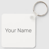 Croissant Snack  Frankrijk Retro Ontbijt Sleutelhanger (Achterkant)