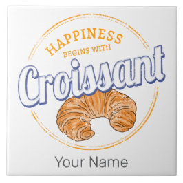 Croissant Snack Frankrijk Retro Ontbijt Tegeltje