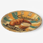Croissant Time Vintage Kitchen Papieren Bordje (Gekanteld)