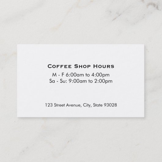 Croissant Visitekaartje (Achterkant)